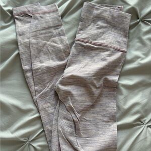 lululemon athletica Gray Striped Leggings